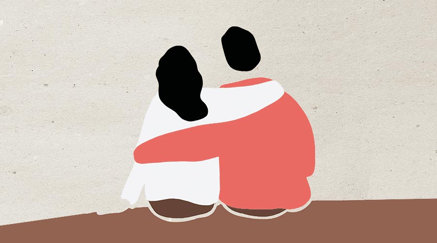 Tryghed og følelsesmæssig nærhed i et kærligt parforhold med fokus på forbundethed.